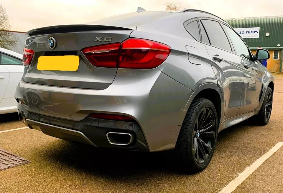 BMW X6 F16 X6M Car Rear Mid Spoiler 2014-2019 Gloss Black