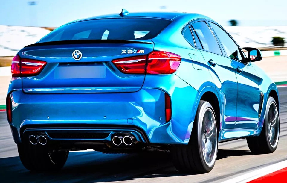 BMW X6 F16 X6M Car Rear Mid Spoiler 2014-2019 Gloss Black