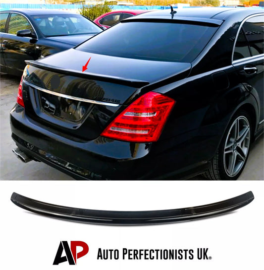Mercedes S Class W221 Car Rear Spoiler 2005-2013 Gloss Black