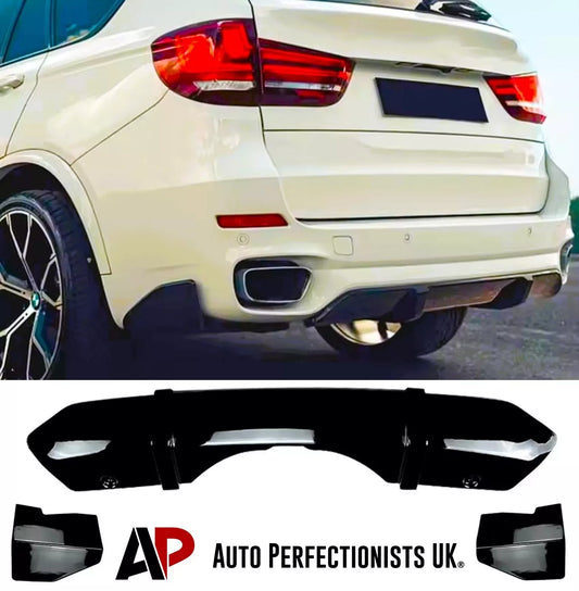 BMW X5 F15 Rear Diffuser Lip Valance Bumper 2013-2018 Gloss Black