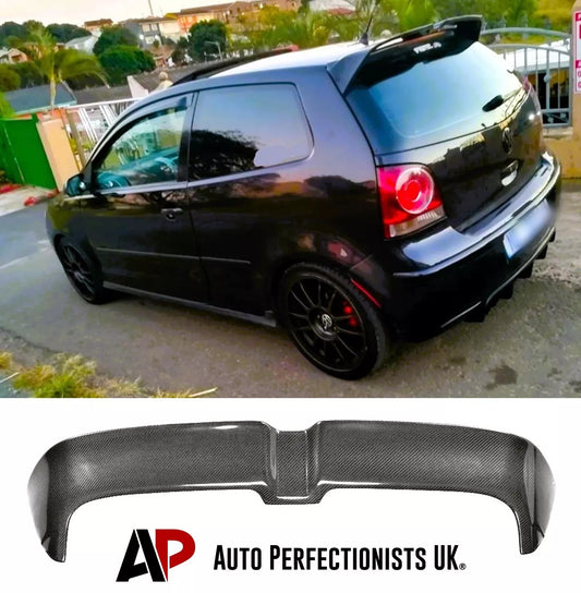 VW Polo Car Rear Roof Spoiler MK4 9N 2001-2009 Carbon Fibre