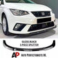 SEAT Ibiza 5dr MK5 6F Front Splitter 2018-2024 Gloss Black