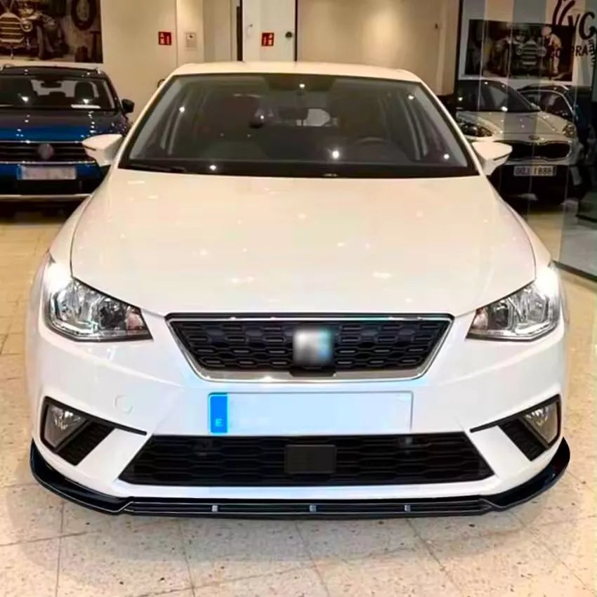 SEAT Ibiza 5dr MK5 6F Front Splitter 2018-2024 Gloss Black