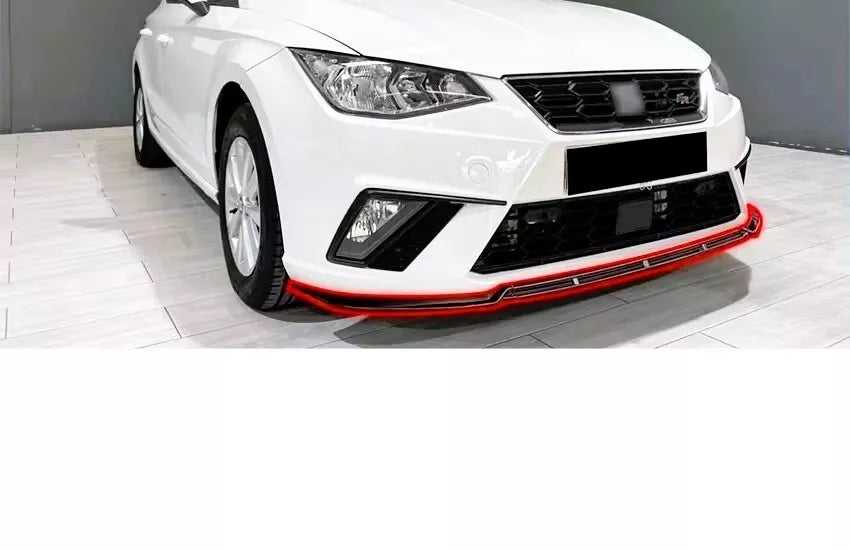 SEAT Ibiza 5dr MK5 6F Front Splitter 2018-2024 Gloss Black
