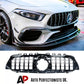 Mercedes A Class W177 Front Panamericana Grille 2018-2024 Gloss Black