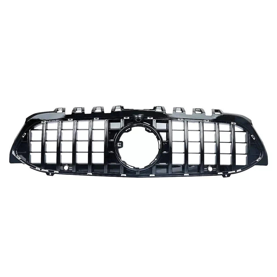 For Mercedes A Class W177 Front Panamericana Grille 2018-2024 Gloss Black
