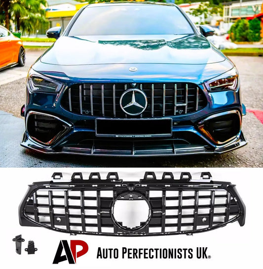 Mercedes CLA Class Front Panamericana GT Grille 2019-2024 Gloss Black