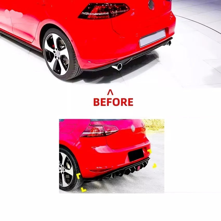 VW Golf MK7 TSI TDI Car Rear Spoiler 2013-2016 TCR Style Gloss Black