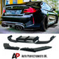 BMW M2 F87 Rear Diffuser Lip Splitter Spoiler 2015-2024 Gloss Black