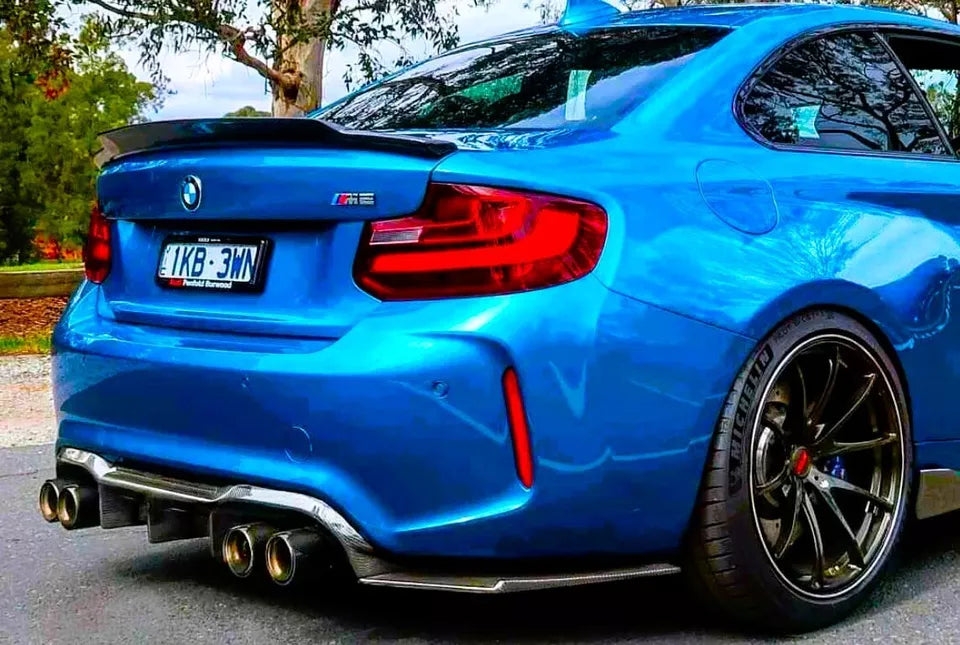 BMW M2 F87 Rear Diffuser Lip Splitter Spoiler 2015-2024 Gloss Black