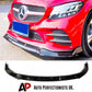 Mercedes C Class C43 W205 C205 Front Splitter 2019-2021 Gloss Black