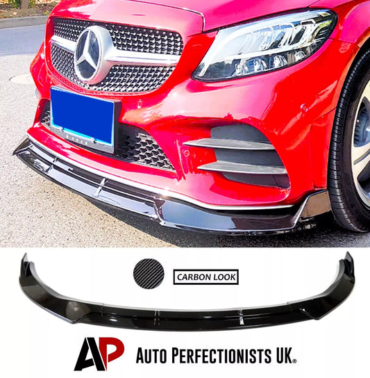 Mercedes C Class C43 W205 C205 Front Splitter 2019-2021 Carbon Fibre
