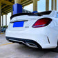 Mercedes C Class W205 4dr Car Rear Spoiler 2014-2021 Gloss Black