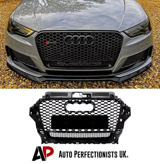 Audi A3 S3 8V Front Main Honeycomb Mesh Grill 2013-2016 Gloss Black