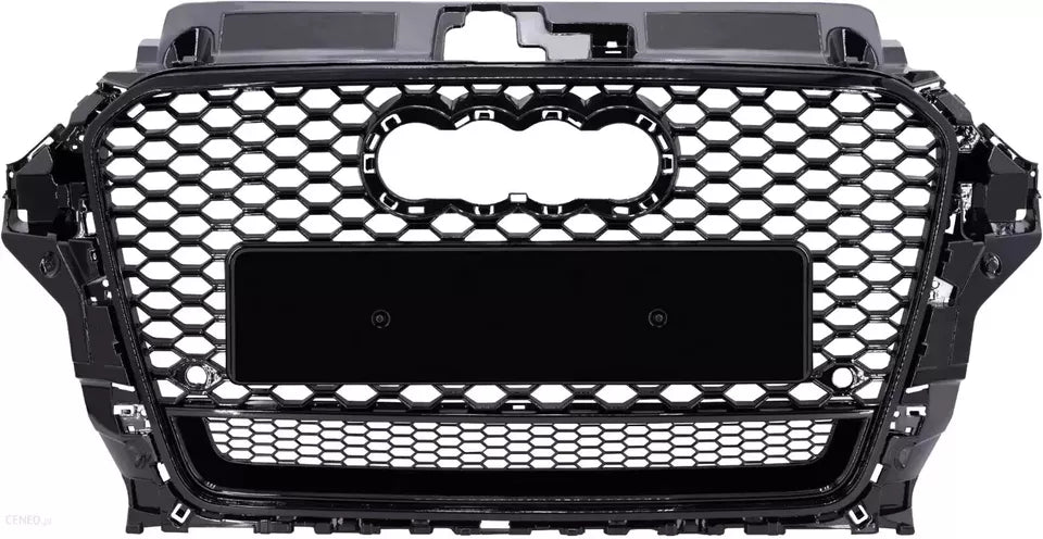 Audi A3 S3 8V Front Main Honeycomb Mesh Grill 2013-2016 Gloss Black