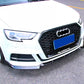 Audi A3 S3 S Line 8V Front Splitter 2017-2020 Gloss Black