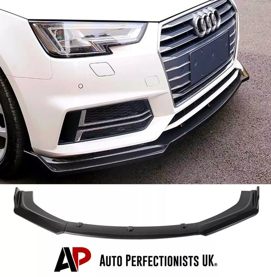 Audi A4 S4 S Line B9 Front Splitter 2017-2019 Gloss Black