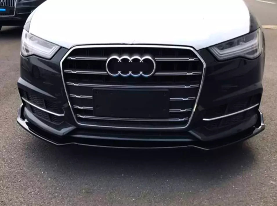 Audi A6 S6 S Line C7 Front Splitter 2016-2018 Gloss Black