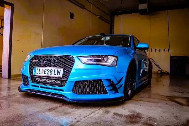 Audi A4 S4 B8.5 Front Main Honeycomb Mesh Grill 2013-2016 Gloss Black