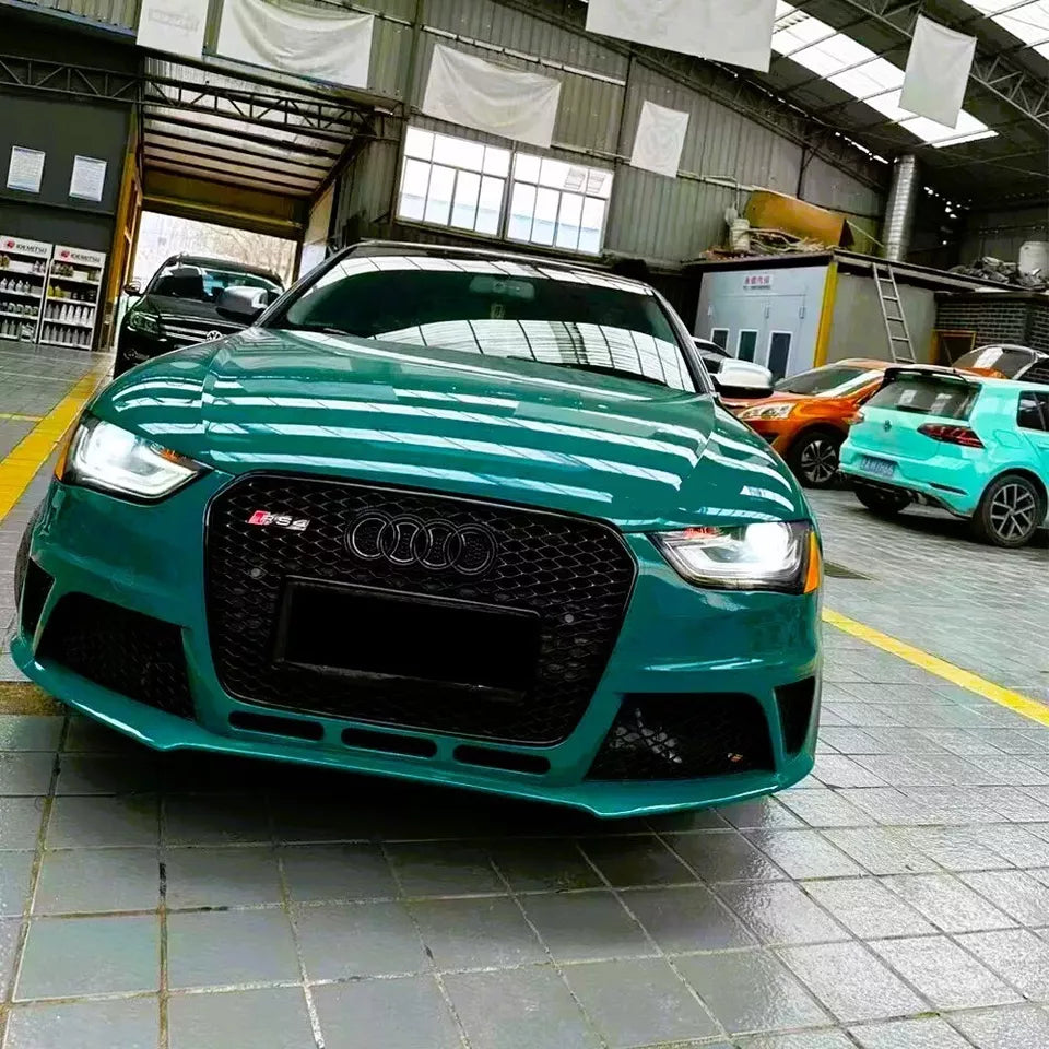 Audi A4 S4 B8.5 Front Main Honeycomb Mesh Grill 2013-2016 Gloss Black
