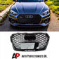 Audi A5 S5 B9 Front Main Honeycomb Mesh Grill 2017-2024 Gloss Black