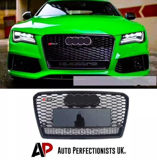 Audi A7 S7 Front Main Honeycomb Mesh Grill 2013-2015 Gloss Black