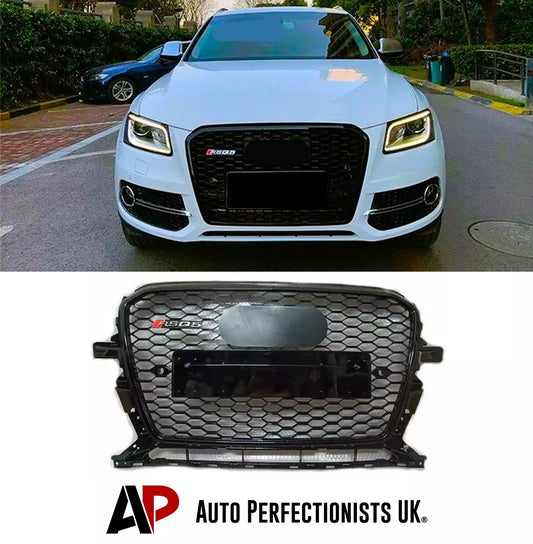 Audi Q5 SQ5 Front Main Honeycomb Mesh Grill 2013-2016 Gloss Black