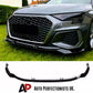 Audi A3 S3 S Line 8Y Front Splitter 2020-2024 Gloss Black