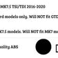 VW Golf MK7.5 TSI TDI Rear Shark Fin Diffuser 2016-2020 Gloss Black
