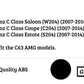 Mercedes C Class W204 C204 S204 Front Grill 2007-2014 ABS Gloss Black