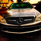 Mercedes C Class W204 Front Diamond Grill 2007-2014 Gloss Black