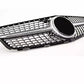 Mercedes C Class W204 Front Diamond Grill 2007-2014 Gloss Black