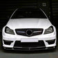 Mercedes C Class W204 Front Diamond Grill 2007-2014 Gloss Black
