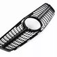 Mercedes C Class W204 Front Diamond Grill 2007-2014 Gloss Black