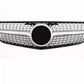 Mercedes C Class W204 Front Diamond Grill 2007-2014 Gloss Black