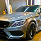 Mercedes C W205 Front Panamericana GT GTR Grill 2014-2018 Gloss Black