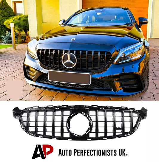 Mercedes C Class W205 Panamericana GT GTR Grill 2019-2021 Gloss Black