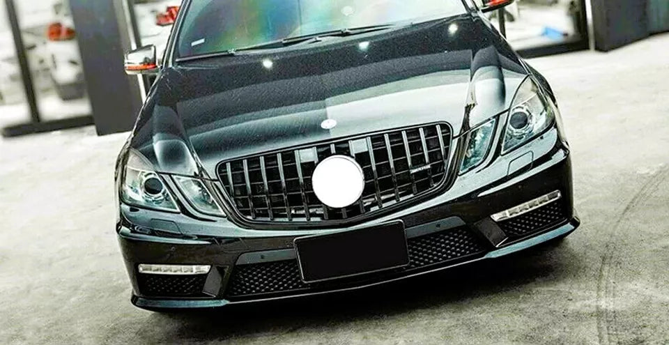 Mercedes E Class W212 Panamericana GT GTR Grill 2009-2013 Gloss Black