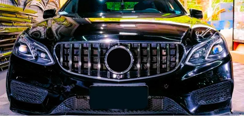 Mercedes E Class W212 Panamericana GT GTR Grill 2013-2016 Gloss Black