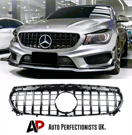 Mercedes CLA W117 Panamericana GT GTR Grill 2013-2019 Gloss Black