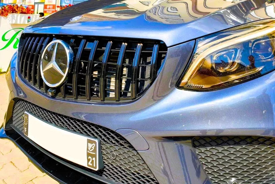 Mercedes GLE W166 Panamericana GT GTR Grill 2015-2019 Gloss Black
