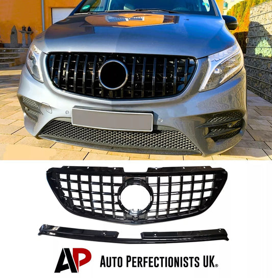 Mercedes Vito W447 Panamericana GT GTR Grill 2014-2019 Gloss Black