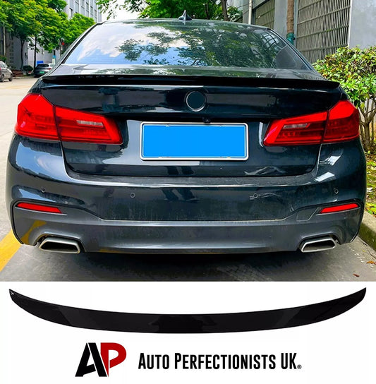 BMW 5 Series G30 M5 Rear Boot Spoiler P Style 2016-24 ABS Gloss Black