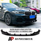 BMW 5 Series G30 G31 LCI Front Splitter M Sport 16-24 ABS Gloss Black