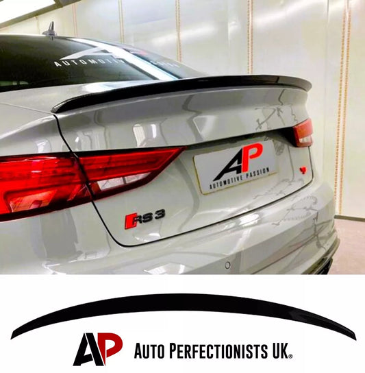 Audi A3 S3 RS3 8V Saloon Rear Boot Spoiler 13-20 ABS Gloss Black