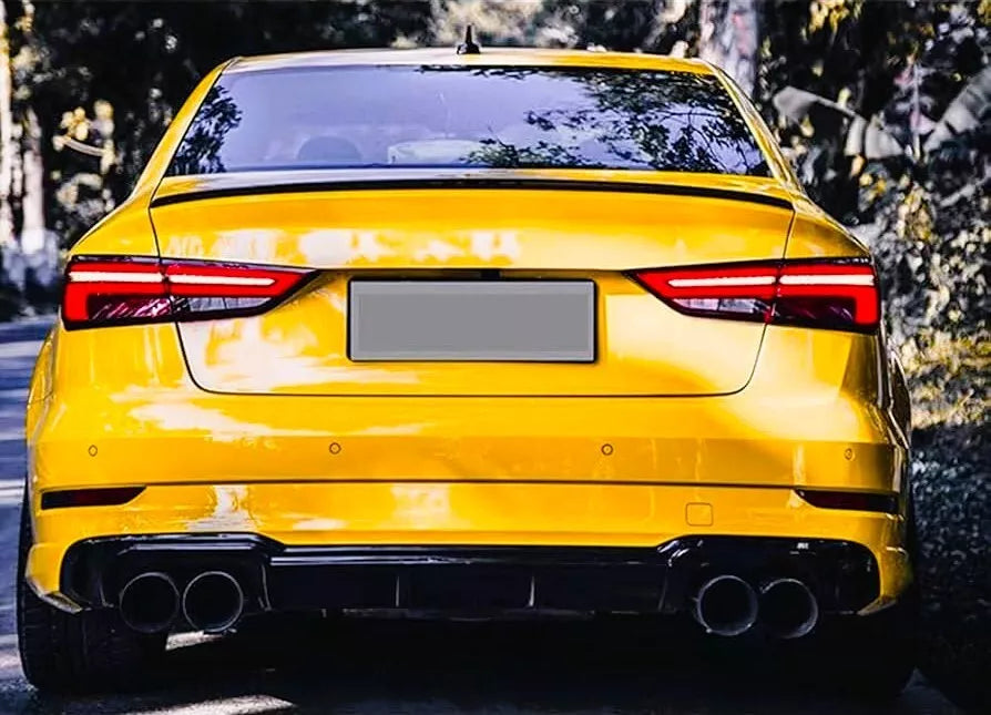 Audi A3 S3 RS3 8V Saloon Rear Boot Spoiler 13-20 ABS Gloss Black