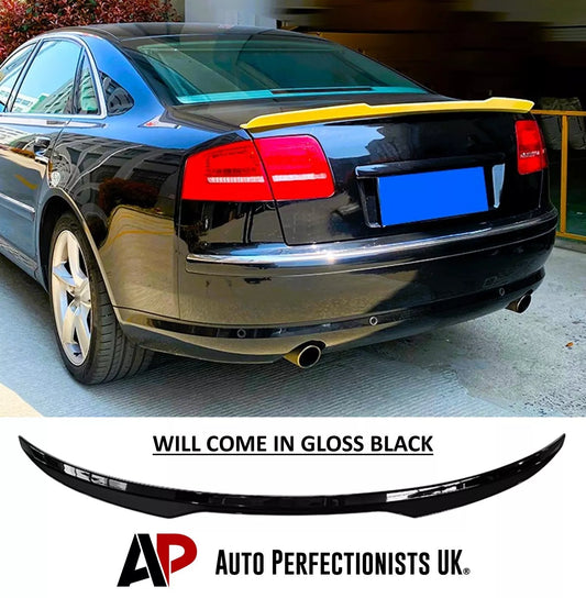 Audi A8 S8 D3 Rear Boot Spoiler Wing 2003-2010 ABS Gloss Black