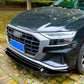 Audi Q8 SQ8 S Line Front Splitter Lip Kit 2018-2024 ABS Gloss Black