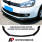 VW Golf MK6 TSI TDI Front Splitter Lip Kit 2008-2013 ABS Gloss Black