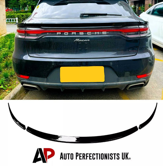 Porsche Macan Rear Mid Wing Boot Spoiler Kit 2019-2021 ABS Gloss Black
